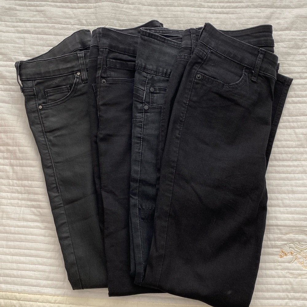 4 Pairs Black Skinny Jeans